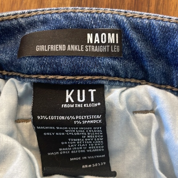 KUT jeans - girlfriend ankle straight leg - size 8 - Picture 5 of 5